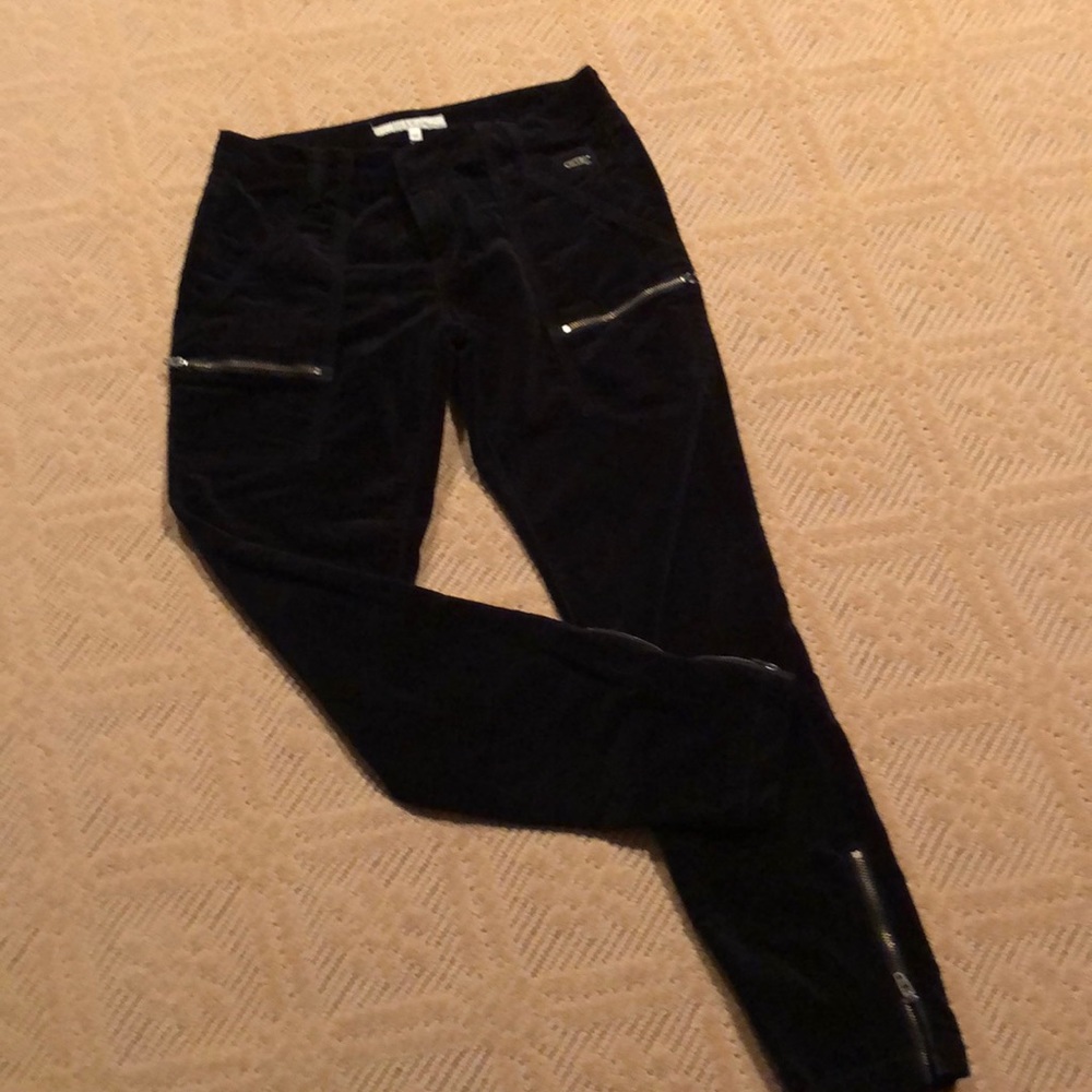 JOIE velvet black cargo pants